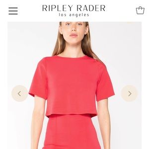 Ripley Rader size 3 coral crop shirt